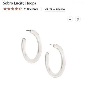 Lucite hoop earrings
